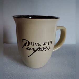 “Live With Purpose” Double Sided Inspirational Coffee Mug Abbey Gift